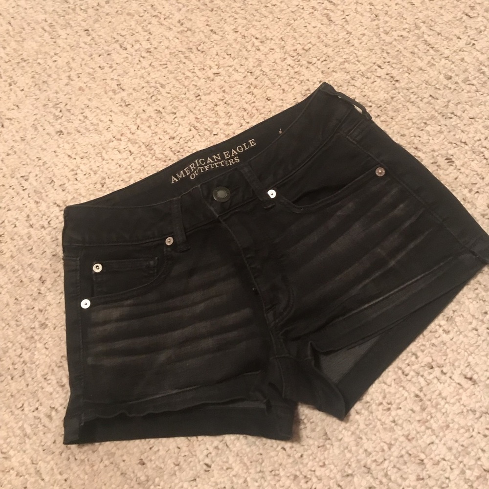 American Eagle Shortie Black Shorts